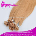pre-bonded keratin tip hair extensions double drawn weft